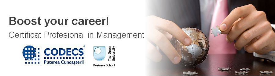Boost your Career! cu Certificatul Profesional in Management oferit de CODECS si Open University Business School