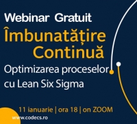 Webinar Lean Six Sigma | Optimizarea Proceselor| Imbunatatire Continua
