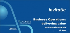 Business Operations: delivering value | Invitatie Workshop demonstrativ | Bucuresti, 19 iunie