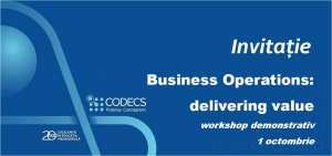 Business Operations: delivering value | Invitatie la workshop demo cu participare gratuita | 1 octombrie 2014
