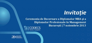 Ceremonia de Decernare a Diplomelor MBA si a Diplomelor Profesionale in Management | Bucuresti 