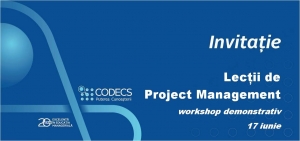 Lectii de Project Management | Invitatie Workshop demonstrativ | Bucuresti, 17 iunie