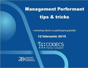 Invitatie la Management performant - tips & tricks cu Răzvan Burlacu | workshop demo cu participare gratuita | Bucuresti, 12 februarie 2015