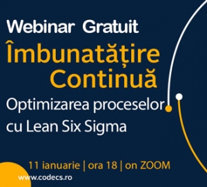 Webinar Lean Six Sigma | Optimizarea Proceselor| Imbunatatire Continua